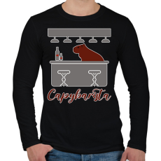 PRINTFASHION Capybarista - Férfi hosszú ujjú póló - Fekete