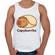 PRINTFASHION Capyburrito - Férfi atléta - Fehér