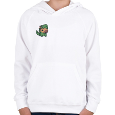 PRINTFASHION capydinosaur - Gyerek kapucnis pulóver - Fehér gyerek pulóver, kardigán
