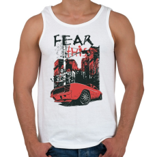 PRINTFASHION Car & City - Férfi atléta - Fehér