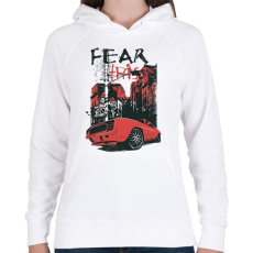 PRINTFASHION Car & City - Női kapucnis pulóver - Fehér