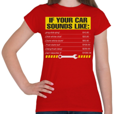 PRINTFASHION Car - Női póló - Piros női póló