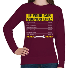 PRINTFASHION Car - Női pulóver - Bordó női pulóver, kardigán