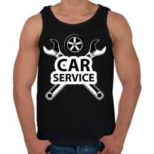 PRINTFASHION Car service - Férfi atléta - Fekete atléta, trikó