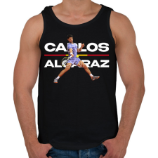 PRINTFASHION carlos alcaraz - Férfi atléta - Fekete atléta, trikó