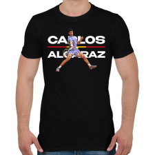 PRINTFASHION carlos alcaraz - Férfi póló - Fekete férfi póló