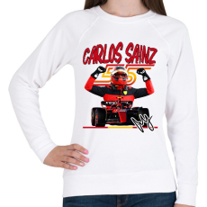 PRINTFASHION Carlos Sainz Ferrari - Női pulóver - Fehér