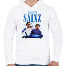 PRINTFASHION Carlos Sainz Williams 2025 - Férfi kapucnis pulóver - Fehér