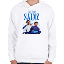 PRINTFASHION Carlos Sainz Williams 2025 - Gyerek kapucnis pulóver - Fehér gyerek pulóver, kardigán