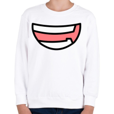 PRINTFASHION Cartoon Smile - Gyerek pulóver - Fehér
