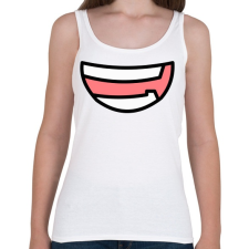 PRINTFASHION Cartoon Smile - Női atléta - Fehér női trikó