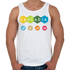 PRINTFASHION Cascadia - Férfi atléta - Fehér