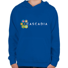PRINTFASHION Cascadia - Gyerek kapucnis pulóver - Királykék gyerek pulóver, kardigán