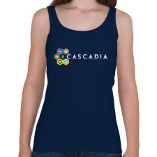 PRINTFASHION Cascadia - Női atléta - Sötétkék női trikó