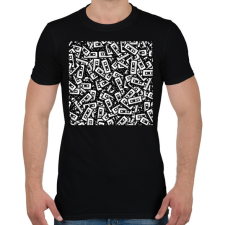 PRINTFASHION casettepattern - Férfi póló - Fekete férfi póló