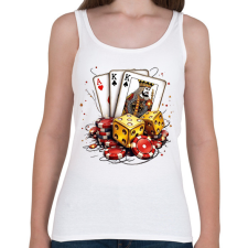 PRINTFASHION casino - Női atléta - Fehér női trikó