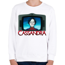 PRINTFASHION Cassandra - Gyerek pulóver - Fehér gyerek pulóver, kardigán