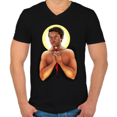 PRINTFASHION Castiel - Férfi V-nyakú póló - Fekete