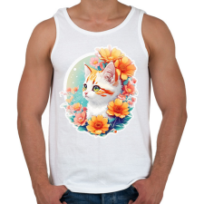 PRINTFASHION cat2 - Férfi atléta - Fehér atléta, trikó
