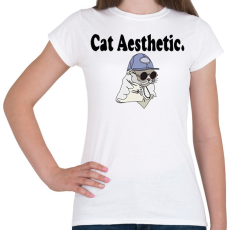 PRINTFASHION cat aesthetic - Női póló - Fehér