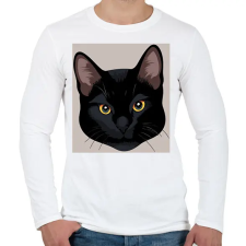PRINTFASHION Cat - Férfi hosszú ujjú póló - Fehér férfi póló