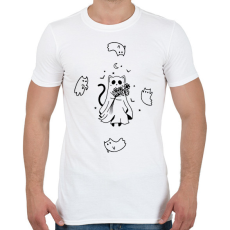 PRINTFASHION Cat ghosts - Férfi póló - Fehér