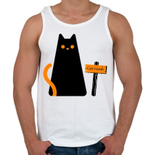 PRINTFASHION Cat-i-tude - Férfi atléta - Fehér atléta, trikó