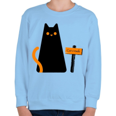 PRINTFASHION Cat-i-tude - Gyerek pulóver - Világoskék
