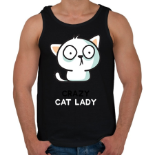 PRINTFASHION Cat lady  - Férfi atléta - Fekete atléta, trikó