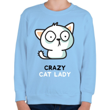 PRINTFASHION Cat lady  - Gyerek pulóver - Világoskék gyerek pulóver, kardigán