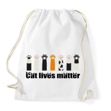 PRINTFASHION Cat lives matter  - Sportzsák, Tornazsák - Fehér tornazsák