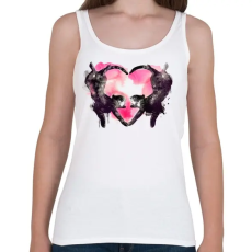 PRINTFASHION Cat love - Női atléta - Fehér