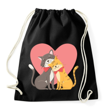 PRINTFASHION Cat Love - Sportzsák, Tornazsák - Fekete tornazsák