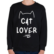 PRINTFASHION Cat Lover - Gyerek pulóver - Fekete gyerek pulóver, kardigán