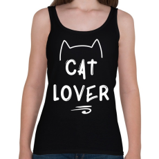 PRINTFASHION Cat Lover - Női atléta - Fekete