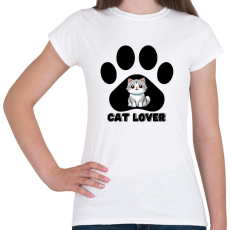 PRINTFASHION Cat Lover - Női póló - Fehér