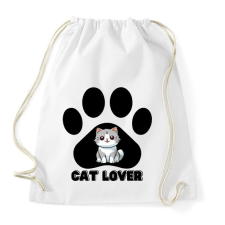 PRINTFASHION Cat Lover - Sportzsák, Tornazsák - Fehér tornazsák