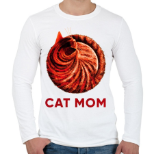 PRINTFASHION Cat mom - Férfi hosszú ujjú póló - Fehér férfi póló
