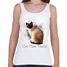PRINTFASHION cat mom forever - Női atléta - Fehér női trikó