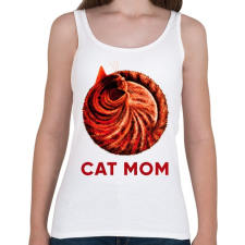 PRINTFASHION Cat mom - Női atléta - Fehér női trikó