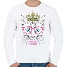 PRINTFASHION Cat princess - Férfi pulóver - Fehér női pulóver, kardigán
