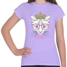 PRINTFASHION Cat princess - Női póló - Viola