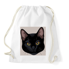 PRINTFASHION Cat - Sportzsák, Tornazsák - Fehér tornazsák