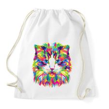 PRINTFASHION Cat - Sportzsák, Tornazsák - Fehér tornazsák