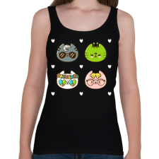 PRINTFASHION Cat style - Női atléta - Fekete női trikó