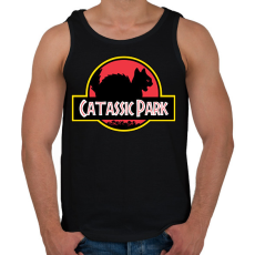 PRINTFASHION Catassic Park - Férfi atléta - Fekete