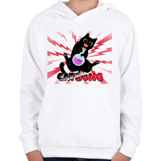 PRINTFASHION CATBONG - Gyerek kapucnis pulóver - Fehér