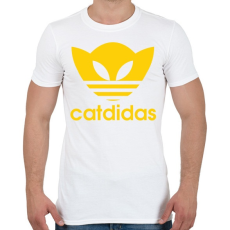 PRINTFASHION Catdidas - Férfi póló - Fehér