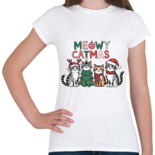 PRINTFASHION Catmas - Női póló - Fehér női póló