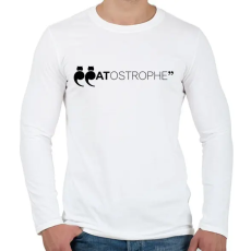 PRINTFASHION CATostrophe - Férfi hosszú ujjú póló - Fehér